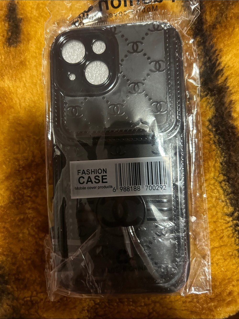 Black Fashion Phone iPhone 15 Case with Card Pocket